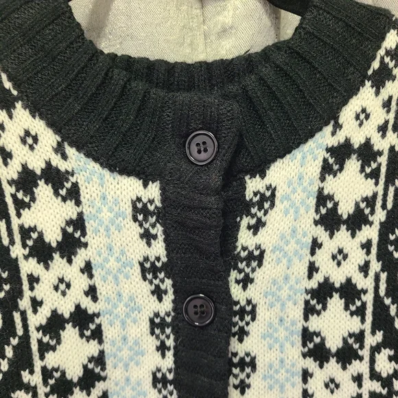 Vintage Black and White Knit Cardigan‎ - Picture 3 of 6